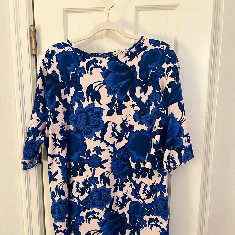 DVF short sleeve flounce dress, size XL